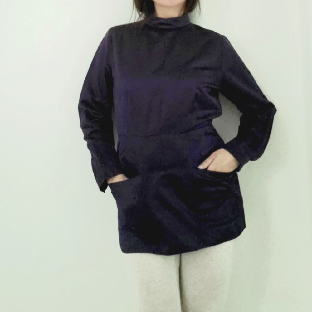 Prada long sleeve silk blouse shirt Sz 40 M